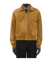 Bottega Veneta Leather Blouson IT52 peanut butter color