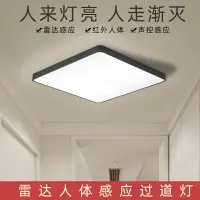 在飛比找樂天市場購物網優惠-吸頂燈 客廳燈 人體感應燈家用過道聲控雷達智能110/220