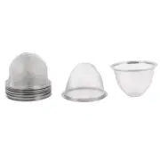 Tea Leaf Spice Round Wire Mesh Teapot Filter Strainer 85mm Dia 60mm Depth 8pcs