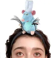 YUVARAJ Women Cute Mouse Cartoon Animal Remy Ratatouille Plush Toy Headbands Cosplay Props Halloween Costume Headwear