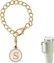 [Erkic] MOTAIN Letter Charm Accessories For Stanley Cup,Stainless Steel Name Id Letter Handle Charm,Upgraded Water Cup Handle Identification Letter Charm, Stainless Steel, No Gemstone