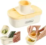 2-in-1 Garlic Ginger Grater Tool Garlic Slicer, Multi-Purpose Grinder with Trap