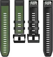 [ISOUDE] Smart Watchband Easyfit Quick Release Strap For Garmin Fenix 6 6X Pro 5X 5 Plus 3 3HR 7X 7 Forerunner 935 945 Instinct 2 S60 Mk1