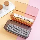 Drainage Chopstick Cage With Lid Stationery Container Cosmetics Holder Home