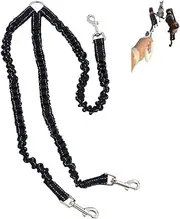 Triple 3 Way Dog Leash Extender Couple No Pull Tangle Free Elastic Trio Bungee Cord Stretchy Heavy Duty Nylon Lead for Small Puppy Pups Muti Dogs Walking Training