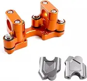 Compatible With 390 790 1090 1190 1290 Adventure S T R Handlebar Shock Stabilizer Absorber Heightened Move Back Handlebar Riser Clamp(Orange Silver)