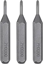 uxcell 3pcs PH0000 Phillips Screwdriver Bit 5/32" Hex Shank 28mm Length S2 Steel Magnetic Cross Head Hex Screw Driver Bits for Electric Manual Screwdrivers Precision Repair