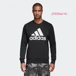 〘GY SPORTS〙ADIDAS ESSENTIALS 黑白 大LOGO 運動 長袖上衣 大學T 男款 CD6275