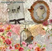 4 Paper Napkins for Decoupage/Decopatch/Craft-Annika