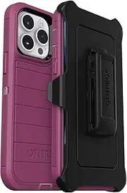 OtterBox Defender Series Screenless Edition Case for iPhone 14 Pro Max (Only) - Holster Clip Included - Microbial Defense Protection - Non-Retail Packaging - Morning Sky (Pink)