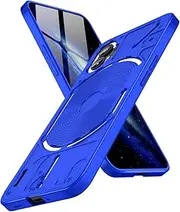 COTDINFOR Compatible with Nothing Phone 1 Case Slim Shockproof Hard PC Military Grade Ultra-Thin Phone Case Anti-Drop Full Body Protective Case for Nothing Phone 1. 3 in 1- Blue