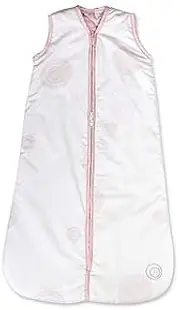 Bubbaroo 100% Natural Organic Cotton & Padded with Australian Wool Platinum Joey Swag Baby Sleeping Bag 1.5TOG 0-6 Months - Pink Dot