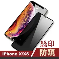 在飛比找momo購物網優惠-iPhone X XS保護貼9H硬度滿版高清防窺款手機膜(i