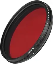 Oimzzr 77mm Adjustable Infrared Filter IR Pass X-Ray Lens Filter Variable from 530nm to 750nm Compatible with Nikon DSLR Camera