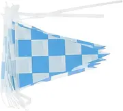 HOLIDYOYO Race Car Party Decorations Checkered Flag Pennant Banner Flags String for Race Car Themed Events Versatile Decorative Bunting for Outdoor Indoor Use