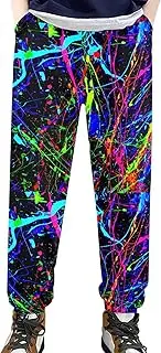 [TENMET] Kids Jogger Baggy Harem Sweatpants Tie Dye Athletic Joggers Yoga Trousers Beach Pants for Girls Boys 4-15 Years