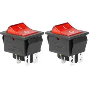 KCD4 2Pcs DC 12V-24V 30A DPST 4-Pin 2 Position ON/Off Boat Rocker Toggle Swit...