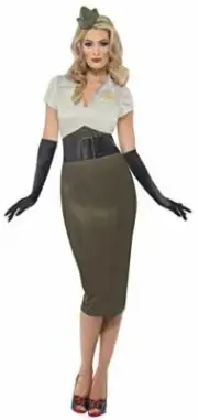 Smiffys WW2 Army Pin Up Spice Darling Costume