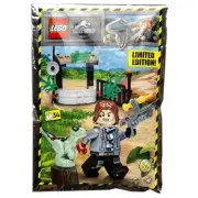LEGO Jurassic World Rainn Delacourt with Raptor Foil Pack Jurassic Park Dominion