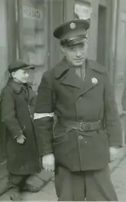WW II German Photo ** Jewish Ghetto POLICE