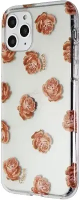 Coach Protective Case For Apple iPhone 11 Pro (5.8") Rose Gold Flowers