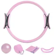 Pilates Ring Set, Magic Circle, Explosion-Proof Pilates Mini Ball, High Elastic Resistance Band, Yoga Wheat Tube Ball,B As Shown