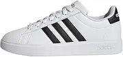 [adidas] Sportswear Grand Court 2.0 Cloudfoam Women's Lifestyle Shoes, Cloud White/Core Black/Core Black, 6 US