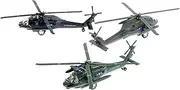 Playmaker Toys 10" Blackhawk Helicopter Die Cast Model Toy (Colors May Very)