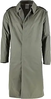 Genuine French army service Military Rain Coat Army Trenchcoat Grey Full Length Vintage Retro