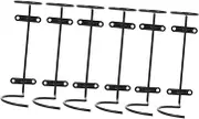 Sleek Iron Wine Rack Set 6pcs Wall Mounted Wine Storage for Kitchen or Bar