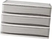 STOBOK Desktop Cabinet Sundries Organizer Multi-Layer Office File Storage Box for Home Office Small Grey for Stationery and Small Items