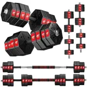 LEADNOVO Dumbbells Set, 44Lbs 66Lbs 88Lbs 3 in 1 Adjustable Weights Barbell Set,