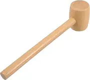 HANABASS Mini Wooden Hammer Tool for Cracking Eggs Seafood Educational Pounding Mallet for Crafts DIY Projects Smooth Design for Holiday Celebrations