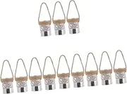 Kisangel 4sets Iron Flower Pot Hanging Flower Pot Hanging Planter Collapsible Fence Bucket Pots Railing Magazine Rack Home Decor Indoor Plant Stand Container Farmhouse Wall Vase Rope 3pcs*4