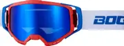 Bogotto B-1 Motocross Goggles, white-blue for Men One Size White Blue