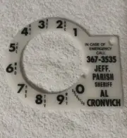 Rotary Dial Advertising Overlay Jefferson Parish Sheriff LA Unused