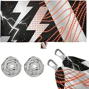 Abstract Art Lightning Dots Grey Black Hammocks for Camping with Tree Straps Portable Hammock for Patio Backyard Lounge Base