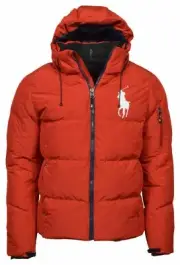 $349 NWT Authentic Men's Polo Ralph Lauren DOWN Fill Jacket Big Pony RED
