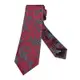 EMPORIO ARMANI 地形區塊花紋設計真絲領帶(寬版/紅)