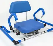 iLIVING Swivel Pivoting Tub-Mounted Shower Chair for Bathtub with Padded Seat