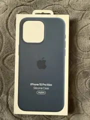 Apple Silicone Case with MagSafe for iPhone 15 Pro Max - Storm Blue