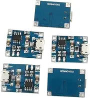 DIY 5pcs 1a 5v Micro USB Battery Charger Module Lithium Battery Charging Board for Single Cell 3.6v-3.7v