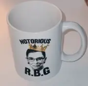 NOTORIOUS RBG RUTH BADER GINSBURG MUG CERAMIC COFFEE CUP Supreme Court Justice