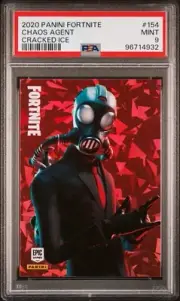 CHAOS AGENT #154 FORTNITE Series 2 EPIC Cracked Ice USA PSA 9 MINT