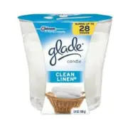 Glade 75380 3.8 oz. Glade- Clean Linen Scented Wax Candle