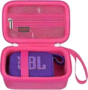 Carrying Case ​for JBL Go 3 / JBL Go 4 Portable Bluetooth Speaker, Waterproof Dustproof Speaker Storage Holder, Wireless Compact Speaker Travel Protective Bag, Mesh Pocket Fit Cable, Raspberry