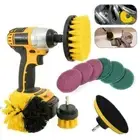 10Pcs Cleaning Brush Electric Tool Power Scrubber Drill Combo Cleaner Carpet Kit