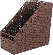 Gadpiparty Magazine Organizer Desktop File Folder Storage Box Modern Simple Woven Document Rack for Desk for Books Catalogs Reports More