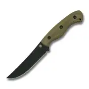 RoseCraft F1 Fixed Blade Knife Green Micarta/Orange G10 Handle 1095 RCF002