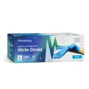 FifthPulse Nitrile Disposable Medical Exam Gloves Powder Latex Free Large Blue